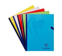 Mimesys cahier brochure cousue 24x32cm 192 pages petits carreaux couverture polypropylène Couleur aléatoire - Assortis