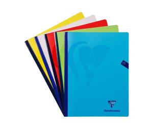 Mimesys cahier brochure cousue 24x32cm 192 pages petits carreaux couverture polypropylène Couleur aléatoire - Assortis