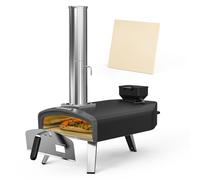 Mimiuo Four à pizza d'extérieur de 30,5 cm avec pierre à pizza carrée, poêle à pizza portable de 30,5 cm pour l'extérieur, le camping, les pique-niques