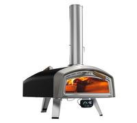 Mimiuo Four à Pizza Extérieur 16 Pouces, Four à Pizza au Bois et Charbon avec Fenêtre de Visualisation et Guidage de Température Intelligent, Indicateur de Température, Pierre 41 cm