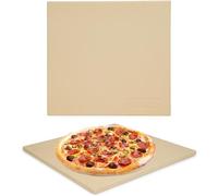 Mimiuo Pierre à Pizza Rectangulaire en Cordiérite, Pierre à Pizza for Ooni, pour la Préparation du Pain, de la Tarte flambée et de la Pizza, pour Four et Barbecue, Four et Grill, Gaz, 33 x 33 cm
