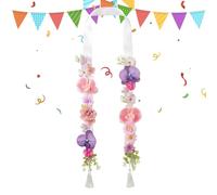 Mimoqk Collier de Diplôme | Étole de Laurier en Satin Artificiel - Leis de diplômés en Fleurs de Satin,pour Maternelle, lycée, fête de Fin d'études, Danse, Mariage, Plage d'été,