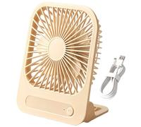 Mimoqk Magnetic Cruise Fan, Quiet Rechargeable Blower, 4-Speed Portable Desk Compact Tool, Reusable Cooling Kit, Travel Accessory, for Cabin Camping Beach Vacation Bedroom Hotel Sleeping Office