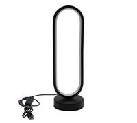 Mimoqk Modern LED Table Lamp, Minimalist Night Light, Eye-Care Adjustable Brightness, Touch Control Dimmable for Desk, Bookshelf, Entryway, Garden, or Bedroom, 12.01x3.94 Inches