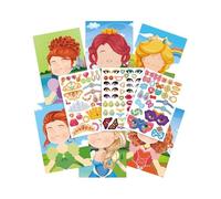 Mimoqk Reusable Sticker Book, Activity Book, Kids Craft Stickers, Animal Dinosaur Princess Themes Educational Girls Learning Quiet Time Classroom Birthday 5,51x8,27 Pouces