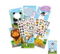 Mimoqk Reusable Sticker Book, Activity Book, Kids Craft Stickers, Animal Dinosaur Princess Themes Educational Girls Learning Quiet Time Classroom Birthday 5,51x8,27 Pouces