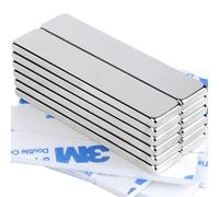 MIN CI 12 Pièces Aimant Neodyme Puissant, Aimant Autocollant 50x10x3mm Magnets Rectangulaire Magnetique pour Frigo Tableau Blanc Bureaux