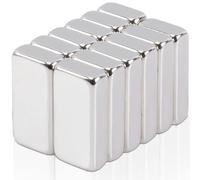 MIN CI 20x10x3mm Aimant Neodyme Super Puissant, 12 Pièces Aimant Rectangulaire Plat Aimants Frigo Magnet pour Tableau Blanc Cuisine Bureaux