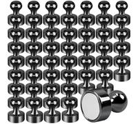 MIN CI 50pcs Aimants Puissants Néodyme pour Tableau Magnétique, Réfrigérateur, Tableau Blanc - Petits Aimants Noirs à Maintien Puissant pour Maison, Bureau