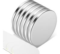 MIN CI 6 Pièces Aimants Rond, 30 x 2mm Aimant Neodyme Super Puissant Magnets Autocollant Aimant Frigo pour Tableau Blanc Bureaux Cuisine