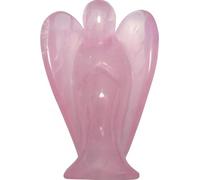 Mina Figurines ange-gardien de format de poche en quartz rose représentant l’amour, la paix et la guérison, One piece