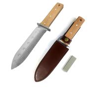 Minamino Couteau de jardin Hori Hori, idéal pour le jardinage, le désherbage, la coupe, la plantation, l'aménagement paysager