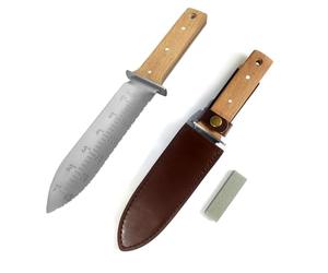 Minamino Couteau de jardin Hori Hori, idéal pour le jardinage, le désherbage, la coupe, la plantation, l'aménagement paysager