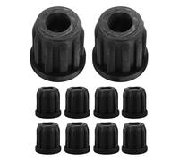 MINAOLULUS 20 Pièces Inserts de Manchon pour Roulettes de Meubles en Plastique Noir, Connexion Solide et Anti-rouille, Adaptés pour Fauteuils et Chaises de Bureau