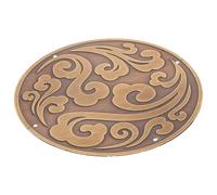 MINAOLULUS Applique en Laiton Sculpté Classique pour Portes D'armoire, Autocollant Décoratif Vintage Installation Facile et Charme Traditionnel Chinois 11cm