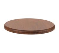 MINAOLULUS Assise Tabouret Rond en Bois Massif 28,5 cm - Siège de Remplacement pour Tabouret de Bar, Atelier et Barbecue - Plateau Stable et Épais, Couleur Brun Foncé