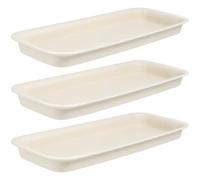 MINAOLULUS Base de Pot de Fleurs de Jardinage, 3 bacs de Sol rectangulaires en Plastique, bacs à Eau rectangulaires pour bonsaï, pour Pots de Fleurs d’intérieur et Balcon