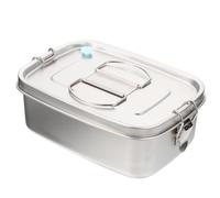 MINAOLULUS Boîte à Lunch Portable en Acier Inoxydable 304, Rectangle, Capacité 1,1l, Solide et Légère, pour Repas Extérieur