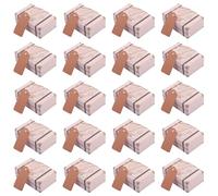 MINAOLULUS Boîte à Présent Vintage en Papier Kraft Corde, Malette Rangement pour Bonbons et Jouets, 20 Pièces, Pratique et Solide pour Mariage et Festival