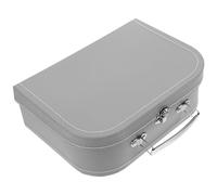 MINAOLULUS Boîte Valise Multifonction en Carton Gris L25 X P18 X H8,5 Cm, Boîte de Rangement Couvercle pour Bijoux, Accessoires et Petits Objets, Coffret Présent Mariage pour Emballage