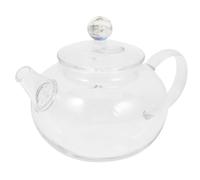 MINAOLULUS Bouilloire en Verre Théière Transparente Résistante à Haute Température 200ml Poignée Pratique et Tisanière Couvercle pour Infusion de Thé