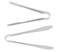 MINAOLULUS Lot de 6 Pinces de Service en Acier Inoxydable Argenté 3 Mini Pinces à Sucre à Glace Faciles à Nettoyer la Cuisine le Salon de Thé