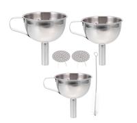 MINAOLULUS Lot de Passoires Entonnoirs en Acier Inoxydable Filtre, 1 Set, Cuisine, Transfert de Confiture et Jus, Accessoire Brosse