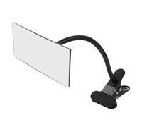 MINAOLULUS Miroir Convexe à Cadre Noir Clip en Fer, Haute Définition pour Bureau, Installation Facile, pour Surveillance au Poste de Travail