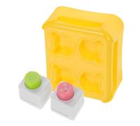 MINAOLULUS Moule à Onigiri Ours en Plastique Jaune Design Cartoon Créatif, Matériau Sûr et Usage Polyvalent pour Pique-niques et Repas Scolaires