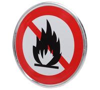 MINAOLULUS Panneaux D'avertissement de Sécurité en Aluminium 30cm - Signalisation Extérieure pour Interdiction de Feu en Camping D'été, Prévention Incendie en Forêt