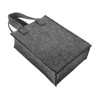 MINAOLULUS Paquet pour Emballer Le Vin en Feutre pour 2 Bouteilles Design Épuré, Fonction Versatile Convient pour Diverses Occasions Gris, Taille 24x18x8.5cm