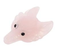 MINAOLULUS Pendentif en Pierre de Cristal Naturel à Tête de Loup, Grosse Statuette en Quartz Rose, Breloque Artisanale pour Fabrication de Bijoux, Charme Guérisseur, Décoration Diy,