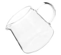 MINAOLULUS Pichet à Lait en Verre Design Transparent Simple et Élégant 450ml Poignée Résistante la Chaleur pour Décoration Maison et Service Pratique