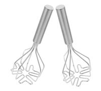 MINAOLULUS Presse-purée Manuel en Acier Inoxydable Argenté 2pcs pour Pommes de Terre et Légumes, Outil Cuisine et Facile D'utilisation, pour Préparation Alimentaire Cuisine