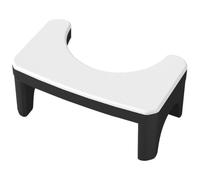 MINAOLULUS Repose-pieds de Toilette en Pp Blanc Capacité de Charge Élevée et Design Ergonomique, Tabouret Épais pour Salle de Bain Adapté aux Adultes