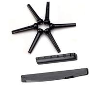 MINAOLULUS Set D'accessoires de Guitare Acoustique Noir en Plastique Ultra Fin et Léger Comprenant Chevalet, Sillet et Épingles, Portable pour Guitaristes Amateurs et Professionnels