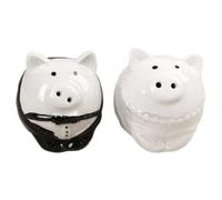 MINAOLULUS Set de Salière et Poivrière Isolant L'air de Cochon en Céramique Distributeur D'épices Jour de Mariage pour Mariage Cuisine et Centre de Table