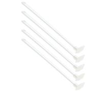MINAOLULUS Spatule Cuisine en Pp Blanc Lot de 5, Racloir à Sauce et Bouteille Manche Long et Design Ergonomique, pour Pâte et Confiture