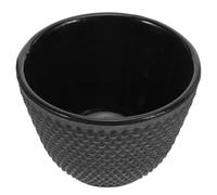 MINAOLULUS Tasse à Thé en Fer Rétro de 110ml Noire, Résistante aux Chocs, Style Japonerie, pour Usage Quotidien la Maison Bureau