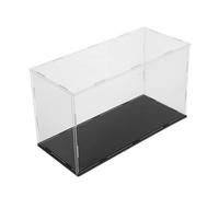MINAOLULUS Vitrine Acrylique Transparente avec Base Noire pour Casquettes de Baseball Étui Rectangulaire Minimaliste en Acrylique, Haute Transparence 360°, pour Chambre ou Bureau