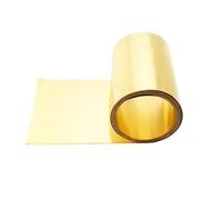 Mince bande de laiton 1 rouleau de plaque métallique en laiton H62, bande feuille fine 1m Long, haute pureté Film d'or largeur 20mm(0.5x20mm)