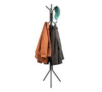 Mind Reader Alloy Collection Portemanteau avec 8 crochets, métal, 37,5 x 41,9 x 175,3 cm (L x l x H), noir