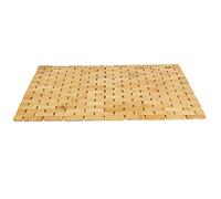 Mind Reader Bath, Shower, Bathtub Mat, Bathroom Accessory Tapis de Bain de Luxe Enroulable en Bambou, 60 x 41 x 1 cm (L x l x H), Marron, 60 x 17 cm (Rectangular)