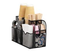 Mind Reader Café/Thé Condiments et Accessoires Caddy, Noir Metal Mesh