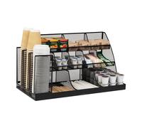 Mind Reader CMG2MESH-BLK Boîte de rangement pour condiments et accessoires en aluminium, maille métallique noire