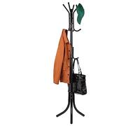 Mind Reader COATRACK11 Porte-manteau en métal sur pied avec 11 crochets pour veste, sac à main, écharpe, parapluie, noir, 43 EU