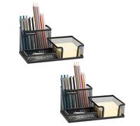 Mind Reader EMPORG2-BLK Lot de 2 gobelets, stylos, crayons, trombones, porte-pouces
