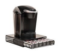 Mind Reader Organisateur de capsules de café en métal noir, capacité de 36 dosettes, 3 tiroirs, 23,5 x 30,5 x 2,5 cm