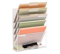 Mind Reader Organiseur de Bureau, Support Mural, Bureau, Maille métallique, 32,4 x 10,2 x 40,6 cm (L x l x H), Blanc, 5 Niveaux