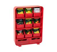 Mind Reader TBORG-RED Organiseur de sachets de thé en plastique